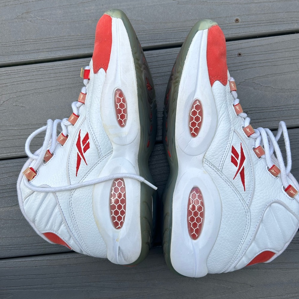 Reebok White and Red Sneakers